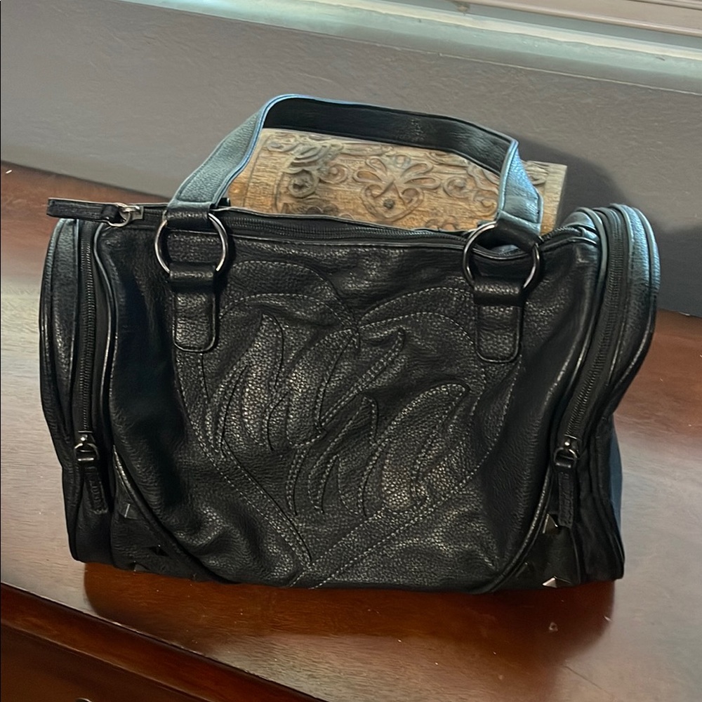 Black Leather Men's Bag